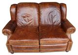 Leather Barcalounger loveseat