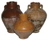 Collection of French slip glazed terra cotta pots