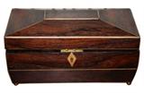 Georgian mahogany tea caddy