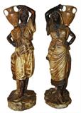 Pair of companion Blackamoor figures