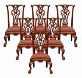 Set of 6 mahogany Chippendale chairs