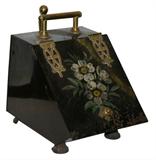 Painted Victorian coal hod