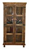 Reclaimed wood bookcase with iron hardware