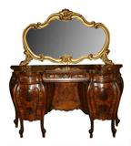 Italian Chippendale vanity with gilt mirror
