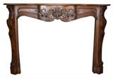 Carved mahogany mantle