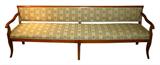 Empire style upholstered bench