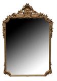 19th century gilt framed mirror with floral garland