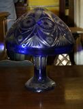 Cobalt to clear mushroom lamp