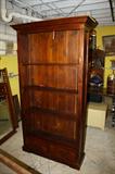 mahogany open bookcase