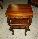 mahogany nest of 2 tables