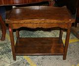 Scallop edge side table