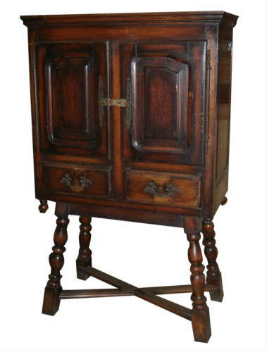 Late 19th century Spanish chest on legs in oak