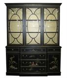 Black oriental breakfront by Jasper furniture company.