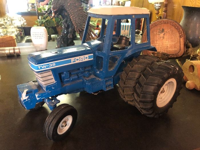 Vintage Ford Toy Tractor with dual wheels