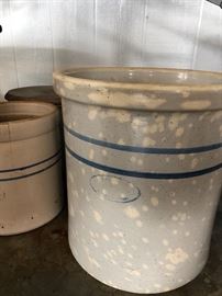 Early 1900's Marshall Pottery Stoneware Crock storage jar