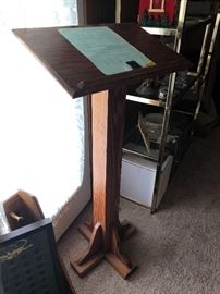 Solid oak book stand