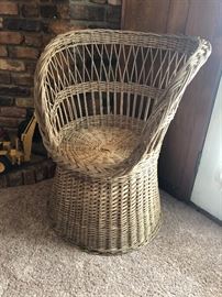 Vintage rattan wicker chair