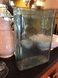 Old Gould glass battery jar