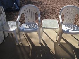 Lots of Plastic Chairs including Folding Chairs