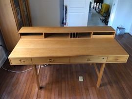 Danish Flip-Top Partner Desk by Jens Quistgaard for Lovig Vintage Design (mid-century)