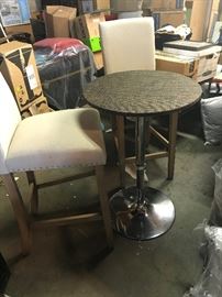 Pub table with pair of parson style chairs