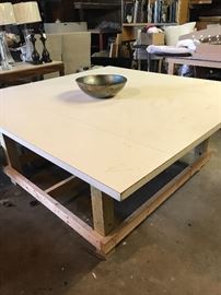Large square work table 