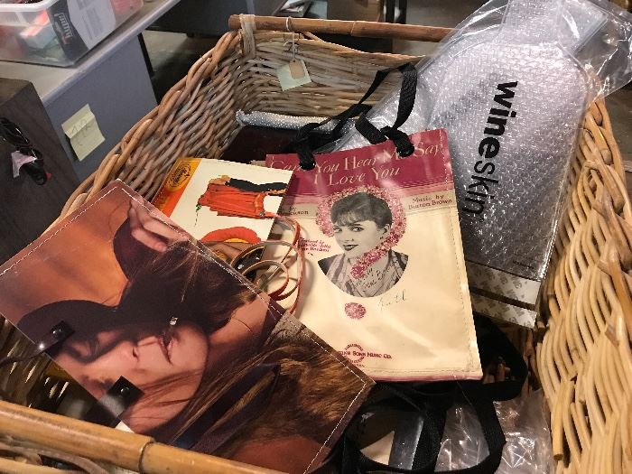 Great bags made from album covers and advertising