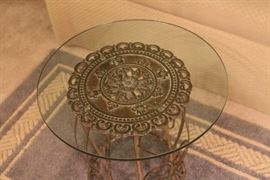 Small glass top table