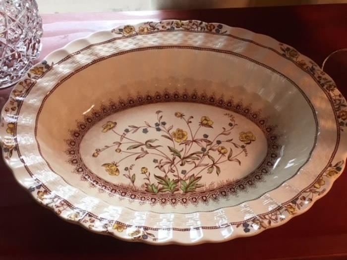 Vintage oval dish in Buttercup pattern, Spode