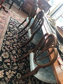 Set of 8 Hepplewhite dining chairs