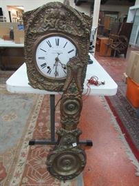 Antique French Wag on Wall Clock