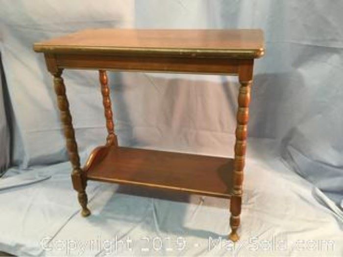 Brandt Accent table, measuring H 23.5 x W 23 x D 13 inches.