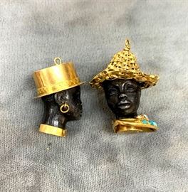 Unusual 18K gold charms