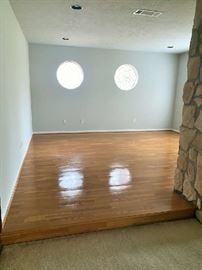 Gorgeous Wood Floor, Round Windows