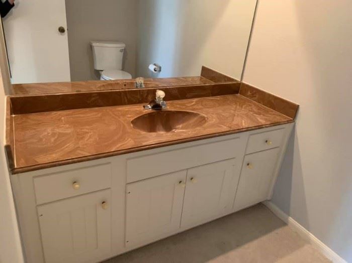 Bath Cabinet and Marble Top with Sink