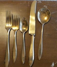2 sets of flatware: Gold electroplate and silverplate
