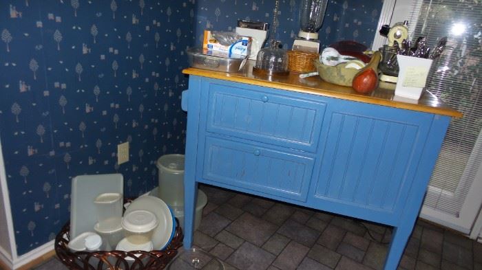 Kitchen Island. Old mixer and other small electronics