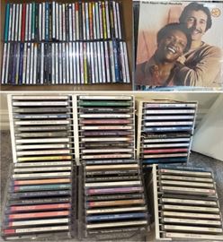 CDs and record albums - way more than pictured
