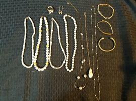 Pearl and Gold Costume Jewelry