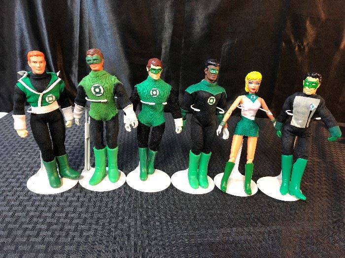 Six Green Lantern Action Figures