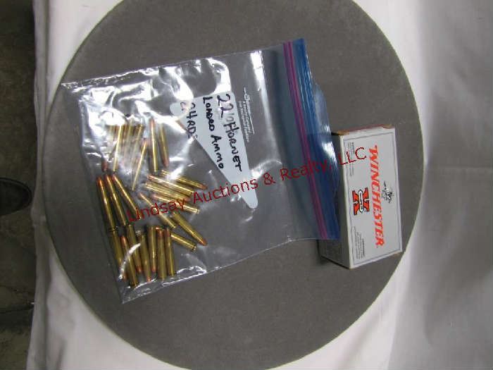 99 - .22 Hornet ammo: 1 - box Winchester 46 gr hollow 