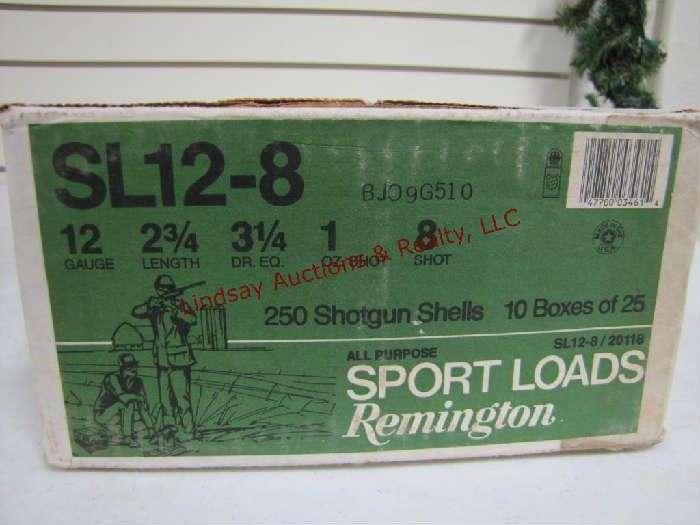 102 - (1) case of 250 rds - 10 boxes of 25 Remington