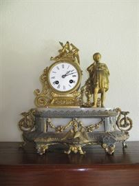 Brunfaut mantle clock, missing dome - as is condition