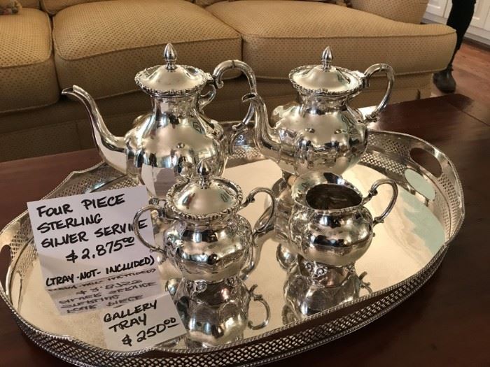 Four Piece Sterling Silver Service