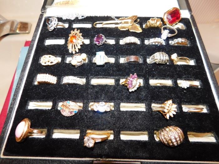 Assorted Costume Jewelry Rings 