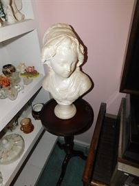 Plaster Bust/Plant Stand