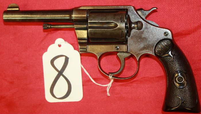 8 - COLT POLICE POSITIVE 38 REVOLVER, 4", 1928