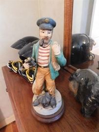 Large Figural Sailor Music Box