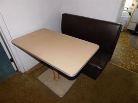 Vintage Restaurant Booth and Table