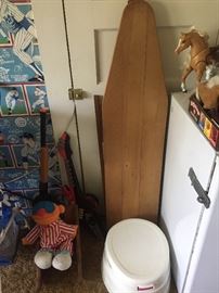 Wooden Ironing Board and Toys
